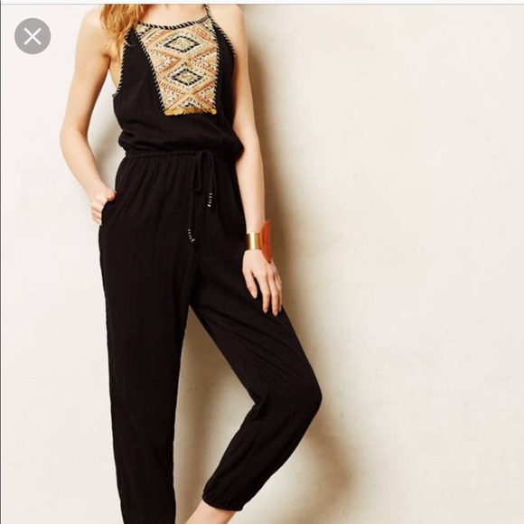 Anthropologie Pants - Women’s Lilka jumpsuit embroidered